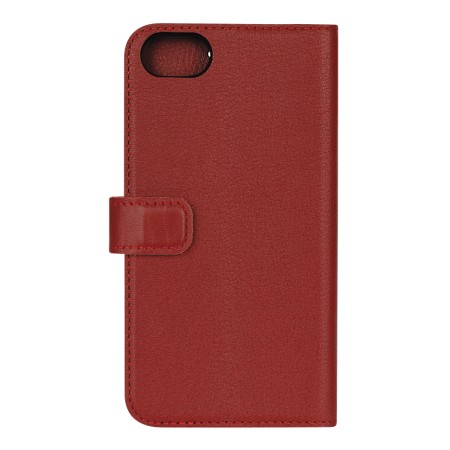 Essentials iPhone 6/7/8/SE (2020), Läder wallet 3 kort, röd