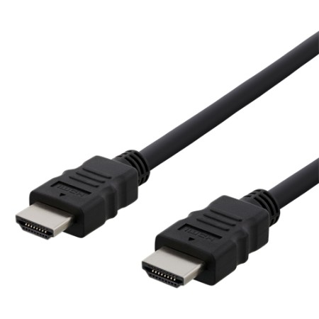 DELTACO HDMI-kaapeli, CCS, HDMI High Speed w/Ethernet, 0,5m, musta