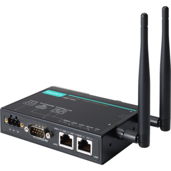 Moxa AWK-1137C Industrial wireless client, IEEE 802.11a/b/g/n, 2x2 MIM